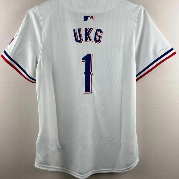 Nike Texas Rangers Women’s MLB Home Jersey UKG #1 Size S White – NWOT 2024 - Picture 3 of 8